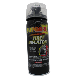 SUPER-X 1ct TIRE INFLATOR WITH HOSE 16oz