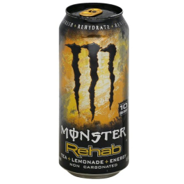 MONSTER CAN 16oz REHAB TEA-LEMONDE 24CT