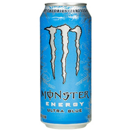MONSTER CAN 16oz ULTRA BLUE ZERO SUGER 24CT