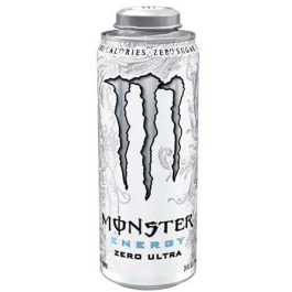MONSTER CAN 24oz WHITE TWIST CAP 12CT