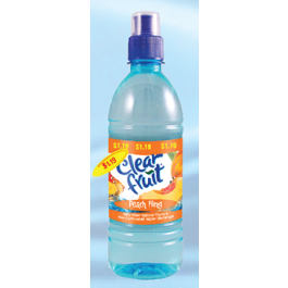 CLEAR FRUIT BTL 16.9oz PEACH FLING PP1.19