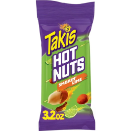 TAKIS HOT NUTS SMOKIN LIME 3.2oz/36ct