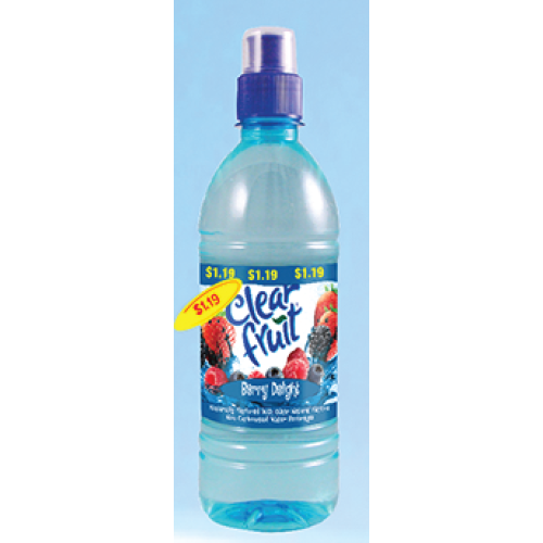 CLEAR FRUIT BTL 16.9oz BERRY DELIGHT PP1.19