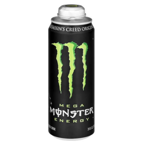 MONSTER CAN 24oz GREEN TWIST CAP 12CT