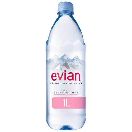 EVIAN NATURAL SPRING WATER BTL 12/1LT 