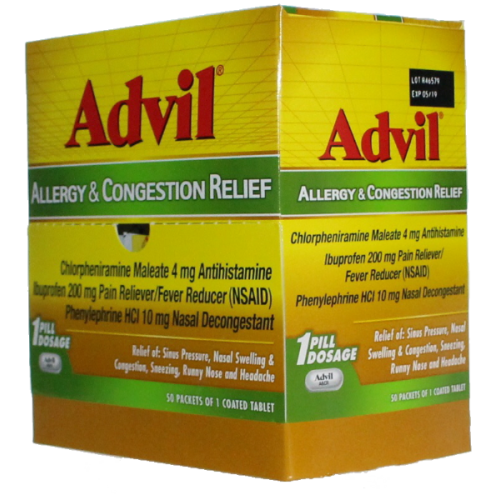 ADVIL 50/1pk ALLERGY SINUS CONGESTION & PAIN