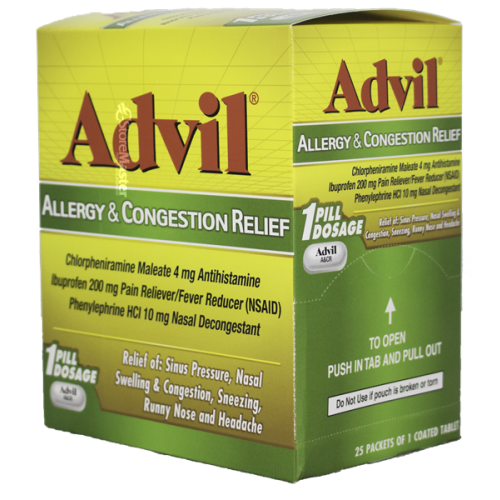 ADVIL 25/1pk ALLERGY&CONGESTION RELIEF