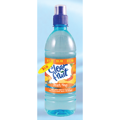 CLEAR FRUIT BTL 16.9oz PEACH FLING PP1.19