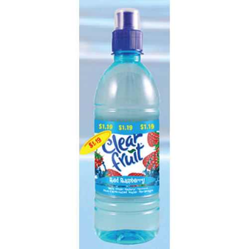 CLEAR FRUIT BTL 16.9oz RED RASBERRY PP1.19